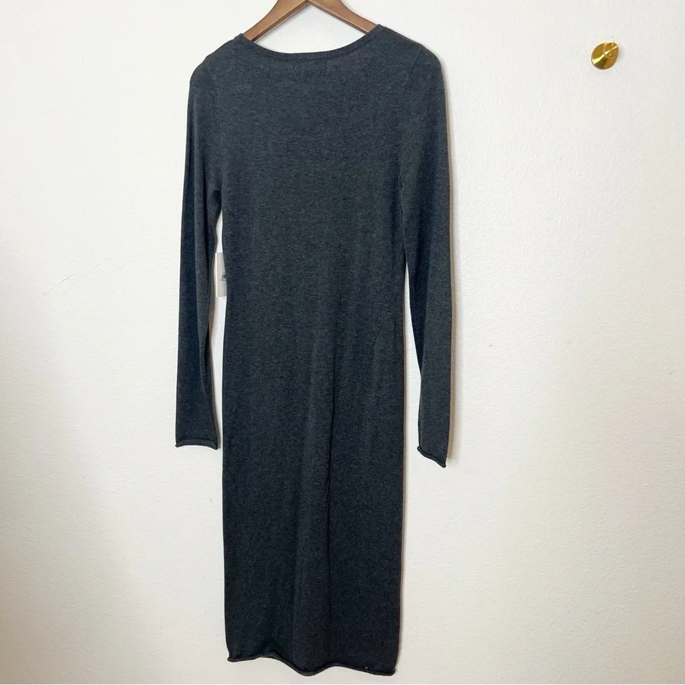 Something Navy NWT 100% Cotton Grey Sweater Dress Size S